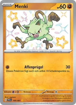 Karte Menki aus Paldeas Schicksale, Nummer 169/91