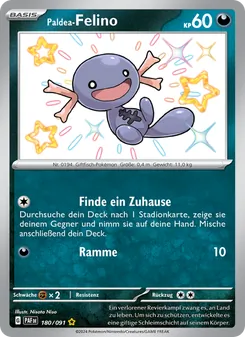 Karte Paldea-Felino aus Paldeas Schicksale, Nummer 180/91