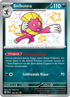 Karte Snibunna aus Paldeas Schicksale, Nummer 183/91