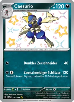Karte Caesurio aus Paldeas Schicksale, Nummer 186/91