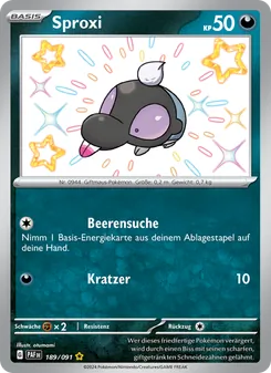 Karte Sproxi aus Paldeas Schicksale, Nummer 189/91