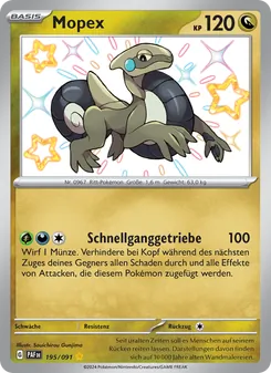Karte Mopex aus Paldeas Schicksale, Nummer 195/91