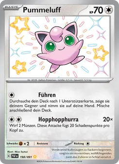 Karte Pummeluff aus Paldeas Schicksale, Nummer 198/91