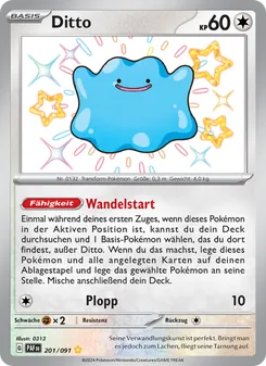 Karte Ditto aus Paldeas Schicksale, Nummer 201/91