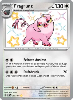 Karte Fragrunz aus Paldeas Schicksale, Nummer 208/91