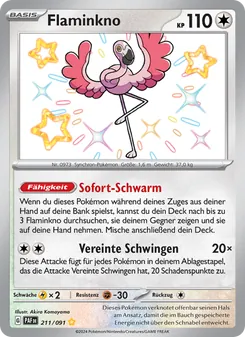 Karte Flaminkno aus Paldeas Schicksale, Nummer 211/91