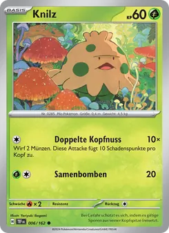 Karte Knilz aus Gewalten der Zeit, Nummer 006/162