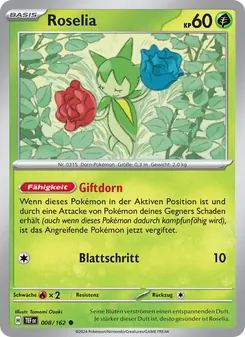 Karte Roselia aus Gewalten der Zeit, Nummer 008/162