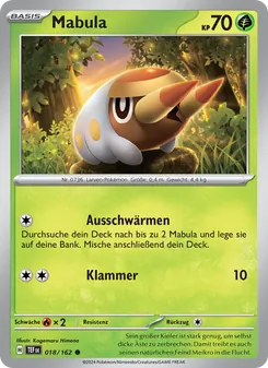 Karte Mabula aus Gewalten der Zeit, Nummer 018/162