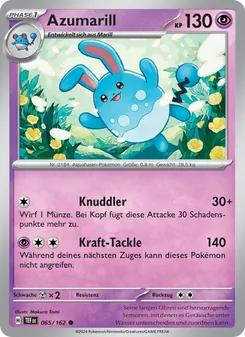 Karte Azumarill aus Gewalten der Zeit, Nummer 065/162