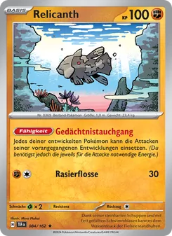 Karte Relicanth aus Gewalten der Zeit, Nummer 084/162