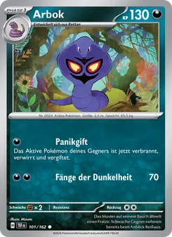 Karte Arbok aus Gewalten der Zeit, Nummer 101/162