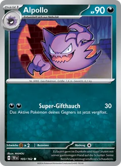 Karte Alpollo aus Gewalten der Zeit, Nummer 103/162