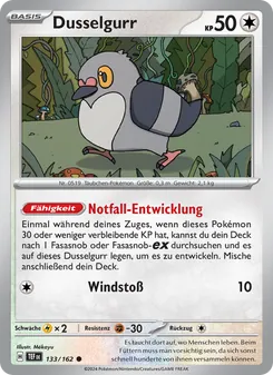 Karte Dusselgurr aus Gewalten der Zeit, Nummer 133/162