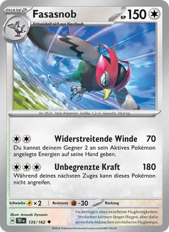 Karte Fasasnob aus Gewalten der Zeit, Nummer 135/162