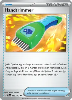 Karte Handtrimmer aus Gewalten der Zeit, Nummer 150/162