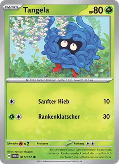 Karte Tangela aus Maskerade im Zwielicht, Nummer 001/167