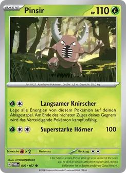 Karte Pinsir aus Maskerade im Zwielicht, Nummer 003/167