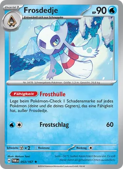 Karte Frosdedje aus Maskerade im Zwielicht, Nummer 053/167