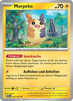 Karte Morpeko aus Maskerade im Zwielicht, Nummer 072/167