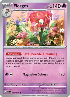 Karte Florges aus Maskerade im Zwielicht, Nummer 088/167