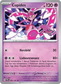 Karte Cupidos aus Maskerade im Zwielicht, Nummer 093/167