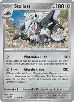 Karte Stolloss aus Maskerade im Zwielicht, Nummer 122/167