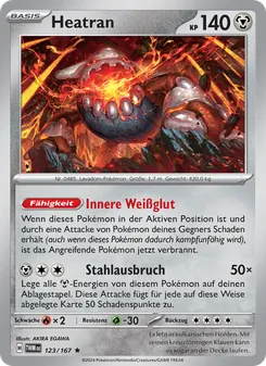 Karte Heatran aus Maskerade im Zwielicht, Nummer 123/167