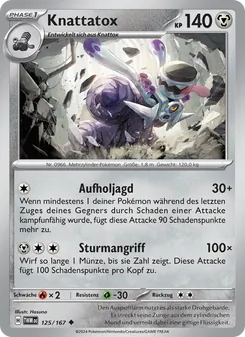 Karte Knattatox aus Maskerade im Zwielicht, Nummer 125/167