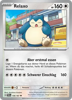 Karte Relaxo aus Maskerade im Zwielicht, Nummer 136/167
