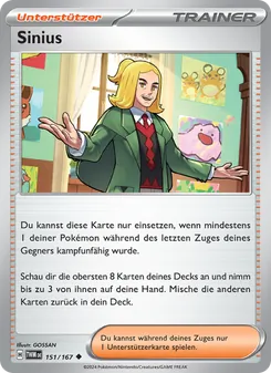 Karte Sinius aus Maskerade im Zwielicht, Nummer 151/167