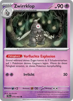 Karte Zwirrklop aus Nebel der Sagen, Nummer 019/64