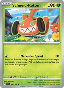 Karte Schneid-Rotom aus Stellarkrone, Nummer 008/142