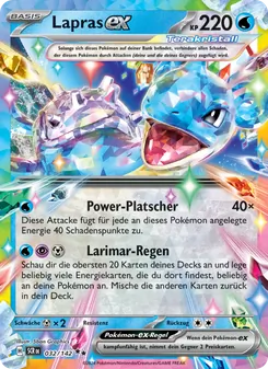 Karte Lapras-ex aus Stellarkrone, Nummer 032/142