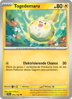 Karte Togedemaru aus Stellarkrone, Nummer 054/142