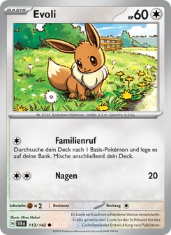 Karte Evoli aus Stellarkrone, Nummer 113/142