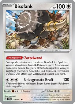Karte Bisofank aus Stellarkrone, Nummer 119/142