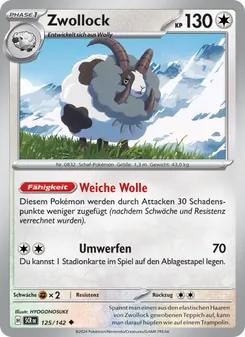 Karte Zwollock aus Stellarkrone, Nummer 125/142