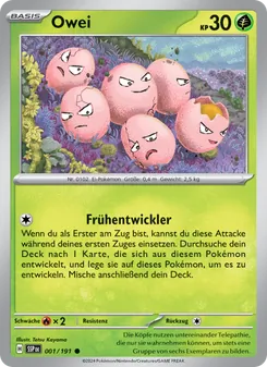 Karte Owei aus Stürmische Funken, Nummer 001/191