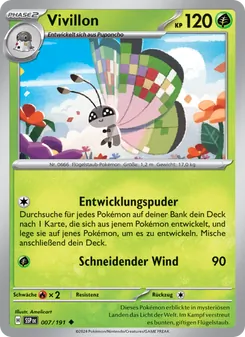 Karte Vivillon aus Stürmische Funken, Nummer 007/191