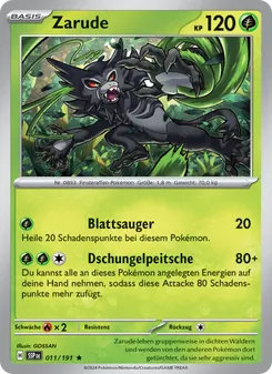 Karte Zarude aus Stürmische Funken, Nummer 011/191