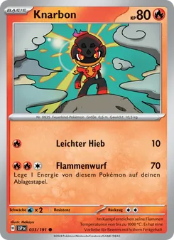 Karte Knarbon aus Stürmische Funken, Nummer 033/191