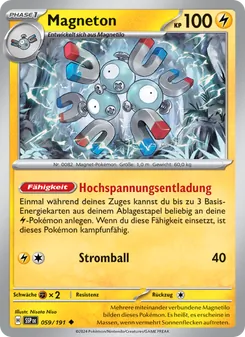 Karte Magneton aus Stürmische Funken, Nummer 059/191