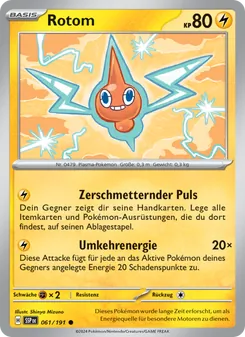 Karte Rotom aus Stürmische Funken, Nummer 061/191