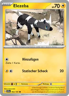 Karte Elezeba aus Stürmische Funken, Nummer 062/191
