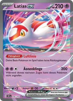 Karte Latias-ex aus Stürmische Funken, Nummer 076/191