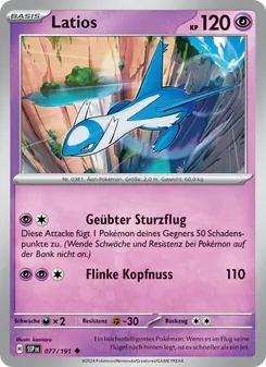 Karte Latios aus Stürmische Funken, Nummer 077/191