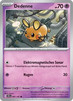 Karte Dedenne aus Stürmische Funken, Nummer 087/191