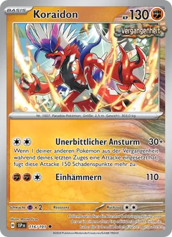 Karte Koraidon aus Stürmische Funken, Nummer 116/191