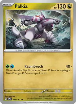 Karte Palkia aus Stürmische Funken, Nummer 136/191